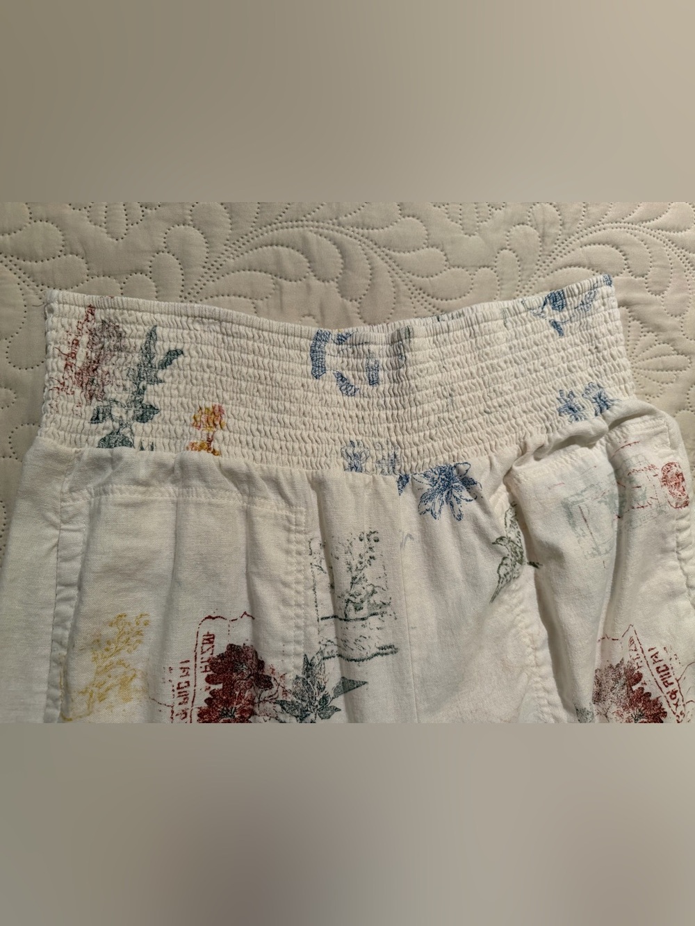 Pilcro Reese Smocked Pull-On Barrel-Leg Pants - Picture 3 of 8